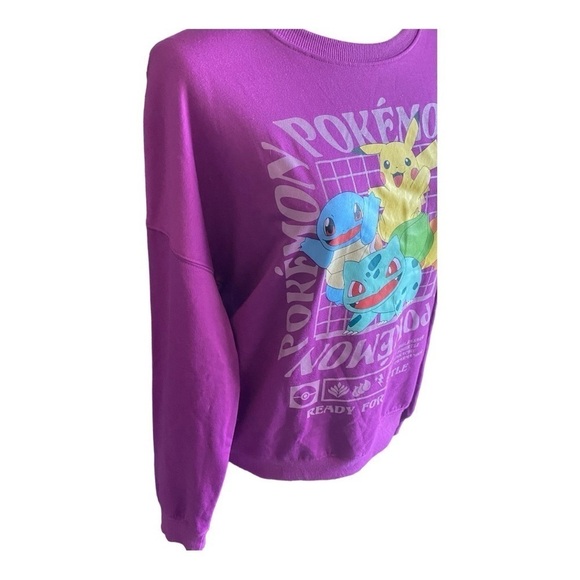 NWT-POKÉMON-PURPLE SWEATSHIRT-SIZE MEDIUM - Picture 4 of 7